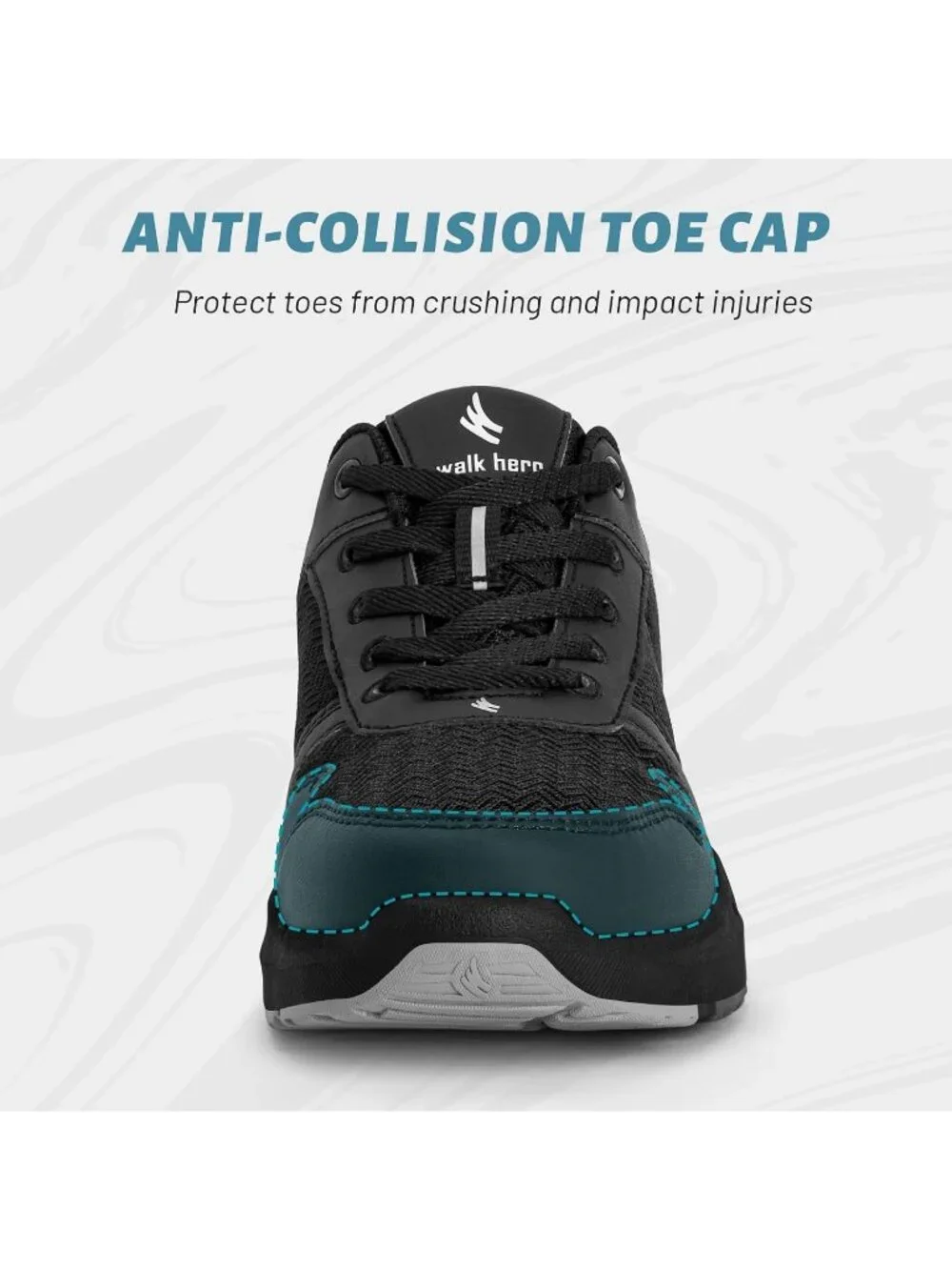 Men's Black Trekking Shoes Casual Solid Low Top Closed Toe Non Slip Sneakers